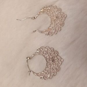 Vintage Silver Filigree Earwire Earrings